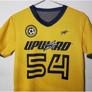 Upward Sports Reversible Soccer Jersey Adult  Size S Yellow and Gray
